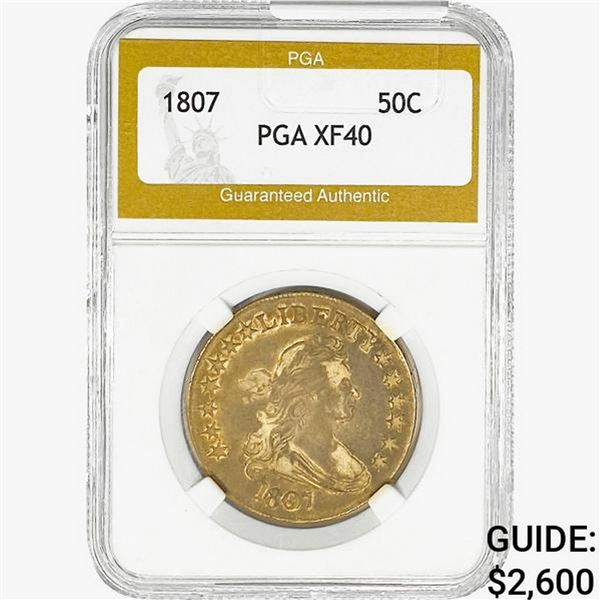 1807 Draped Bust Half Dollar PGA XF40