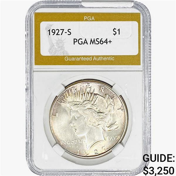 1927-S Silver Peace Dollar PGA MS64+