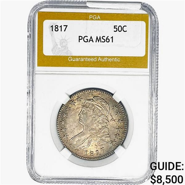 1817 Capped Bust Half Dollar PGA MS61