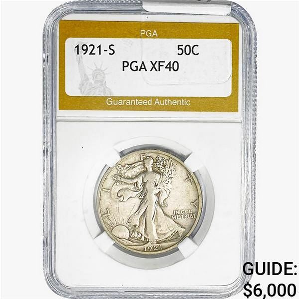 1921-S Walking Liberty Half Dollar PGA XF40