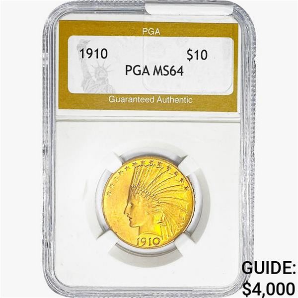 1910 $10 Gold Eagle PGA MS64