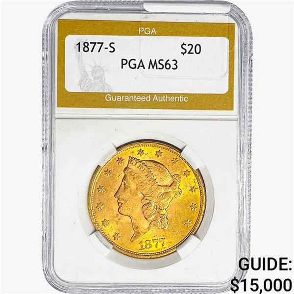 1887-S $20 Gold Double Eagle PGA MS63