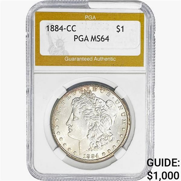 1884-CC Morgan Silver Dollar PGA MS64