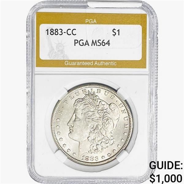 1883-CC Morgan Silver Dollar PGA MS64