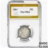 Image 1 : 1861 Seated Liberty Quarter PGA PR64