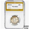 Image 1 : 1918-S Standing Liberty Quarter PGA MS63