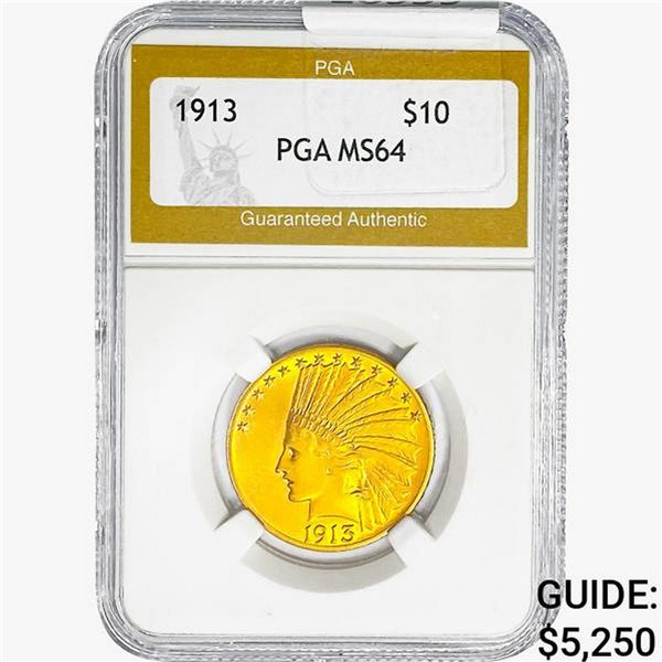 1913 $10 Gold Eagle PGA MS64