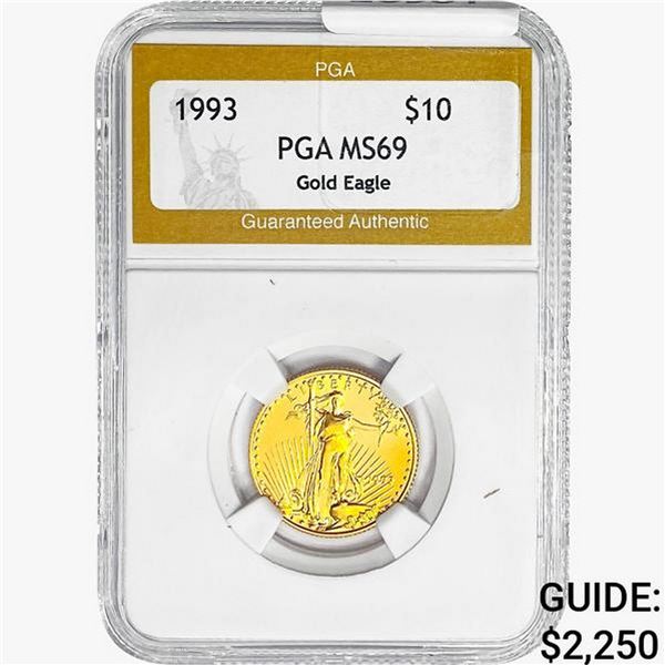 1993 0.25 oz Gold $10 AGE PGA MS69