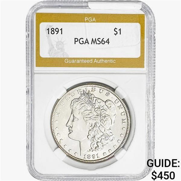 1891 Morgan Silver Dollar PGA MS64