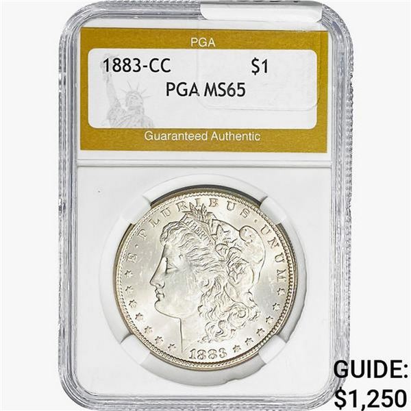 1883-CC Morgan Silver Dollar PGA MS65