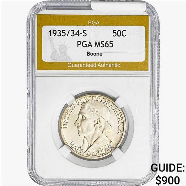 1935-S Boone Half Dollar PGA MS65