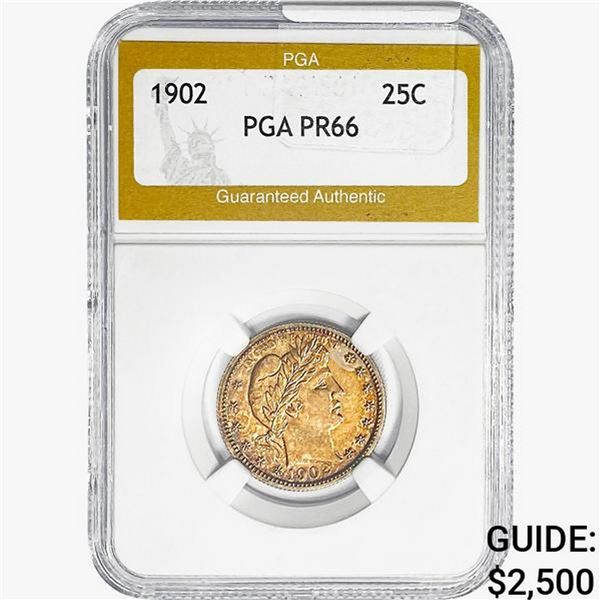 1902 Barber Quarter PGA PR66