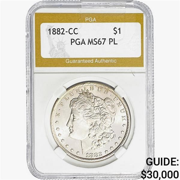 1882-CC Morgan Silver Dollar PGA MS67 PL