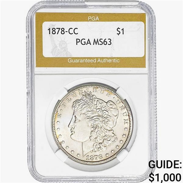 1878-CC Morgan Silver Dollar PGA MS63