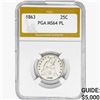 Image 1 : 1863 Seated Liberty Quarter PGA MS64 PL