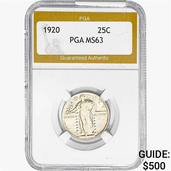 1920 Standing Liberty Quarter PGA MS63