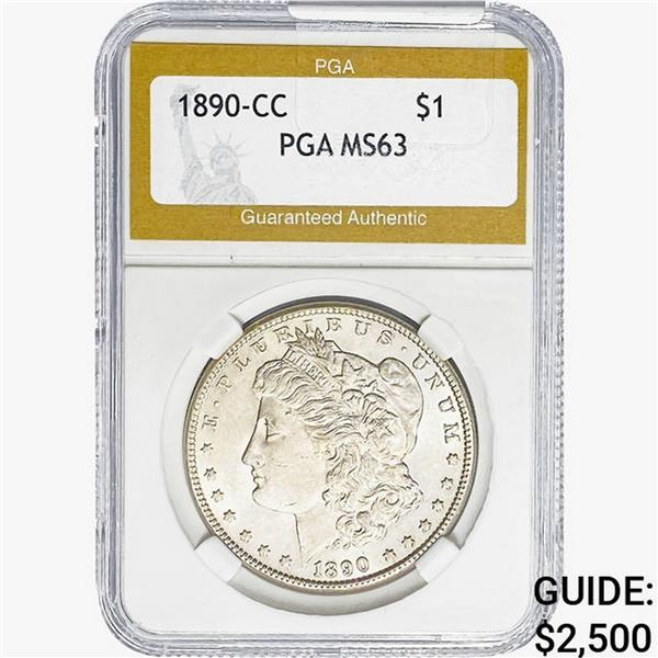 1890-CC Morgan Silver Dollar PGA MS63