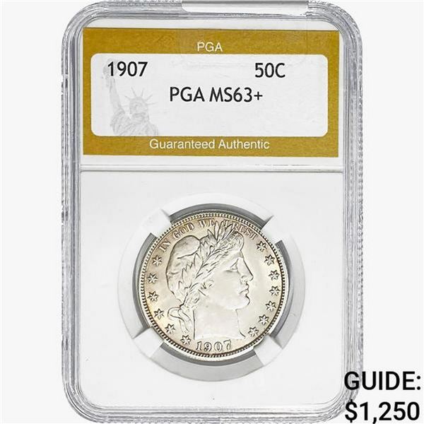 1907 Barber Half Dollar PGA MS63+