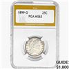 Image 1 : 1899-O Barber Quarter PGA MS63