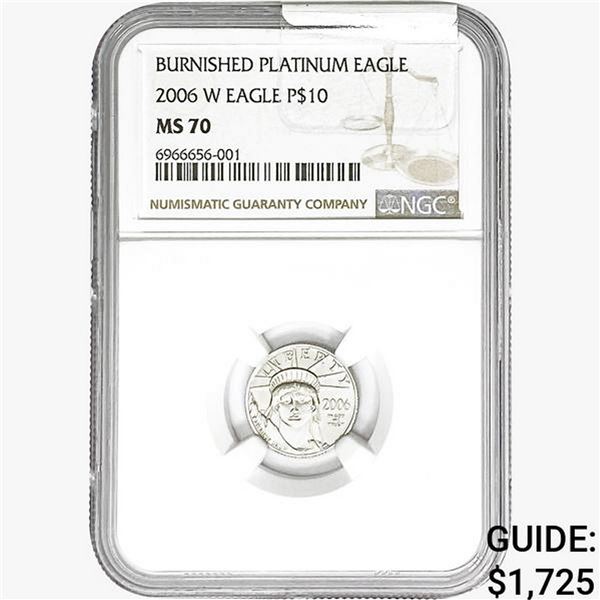 2006-W $10 Platinum Eagle-Burnished NGC MS70