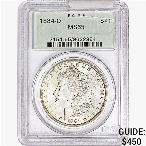1884-O Morgan Silver Dollar PCGS MS65