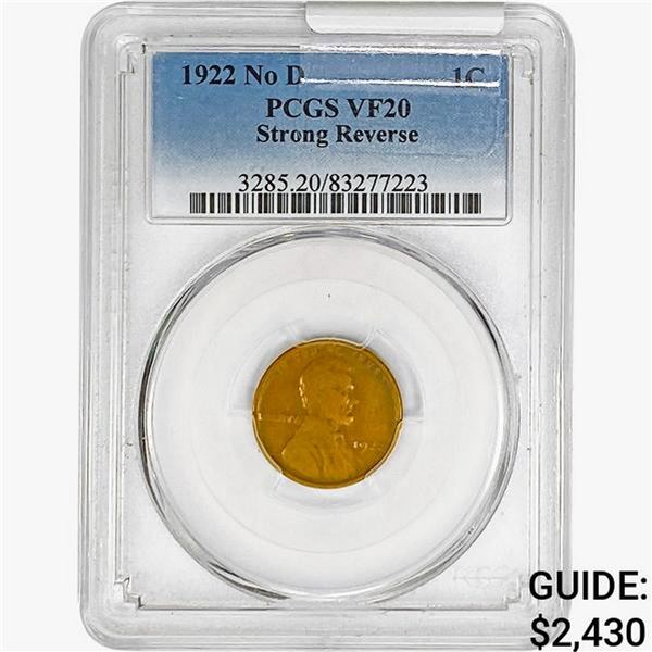 1922 Wheat Cent PCGS VF20 Strong Reverse