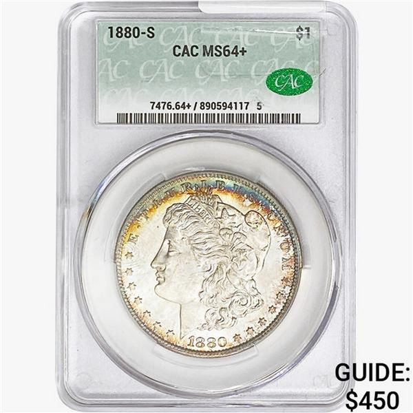 1880-S Morgan Silver Dollar CAC MS64+