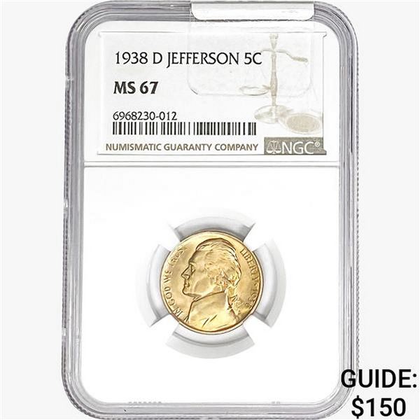 1938-D Jefferson Nickel NGC MS67