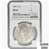Image 1 : 1887-O Morgan Silver Dollar NGC MS62