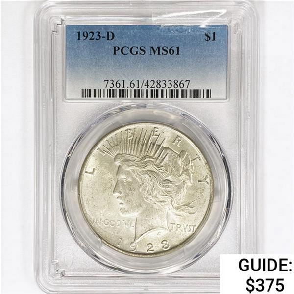 1923-D Silver Peace Dollar PCGS MS61
