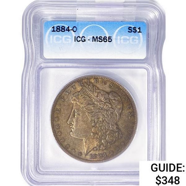 1884-O Morgan Silver Dollar ICG MS65