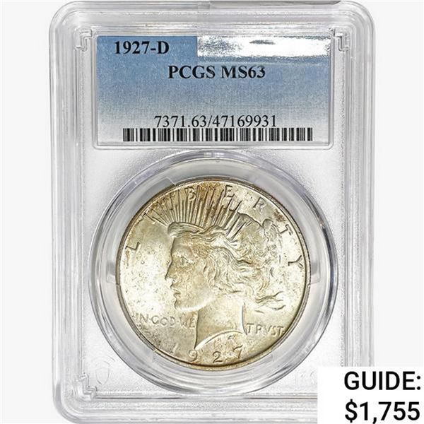 1927-D Silver Peace Dollar PCGS MS63