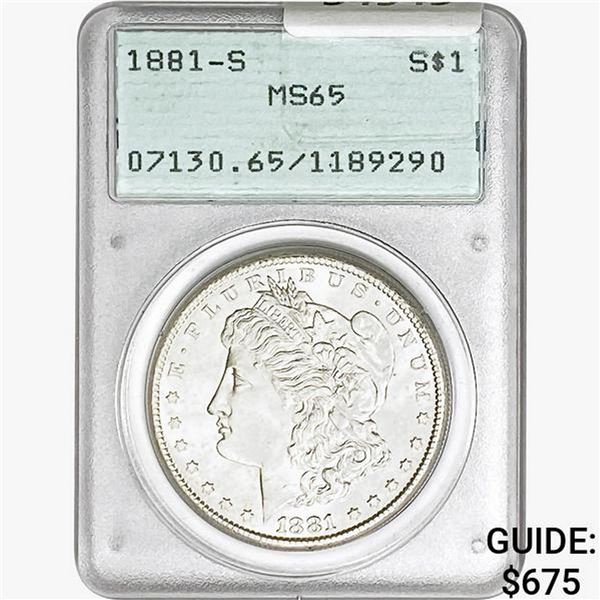 1881-S Morgan Silver Dollar PCGS MS65
