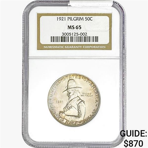 1921 Pilgrim Half Dollar NGC MS65