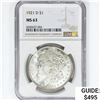 Image 1 : 1921-D Morgan Silver Dollar NGC MS63
