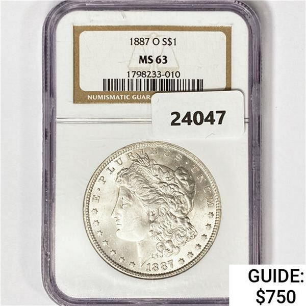 1887-O Morgan Silver Dollar NGC MS63