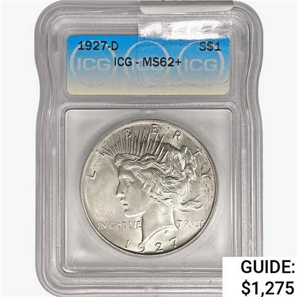 1927-D Silver Peace Dollar ICG MS62+