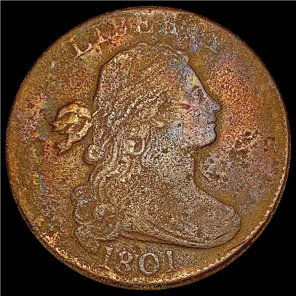 1801 Draped Bust Large Cent NICELY CIRCULATED