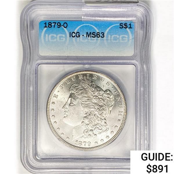 1879-O Morgan Silver Dollar ICG MS63
