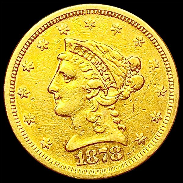 1878-S $2.50 Gold Quarter Eagle NEARLY UNCIRCULATED