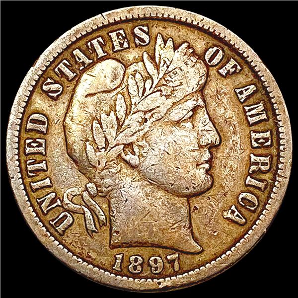 1897-O Barber Dime LIGHTLY CIRCULATED