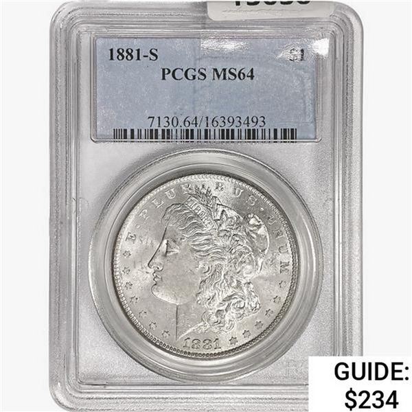 1881-S Morgan Silver Dollar PCGS MS64