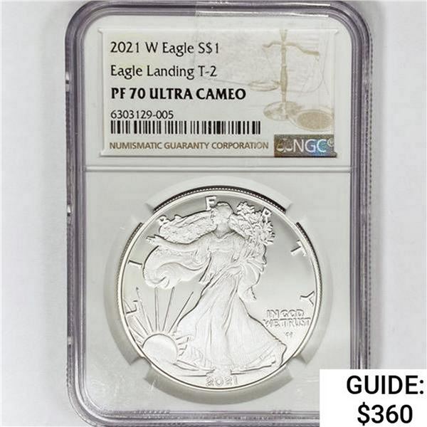 2021-W American Silver Eagle NGC PF70 UC, T-2