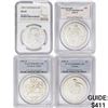 Image 1 : [4] 1993-1996 Varied Silver Dollars PCGS/NGC MS/PR69