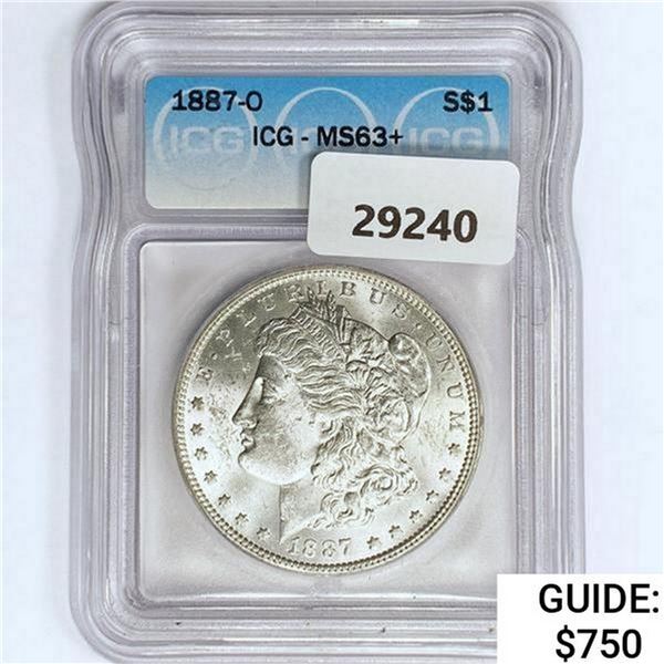 1887-O Morgan Silver Dollar ICG MS63+