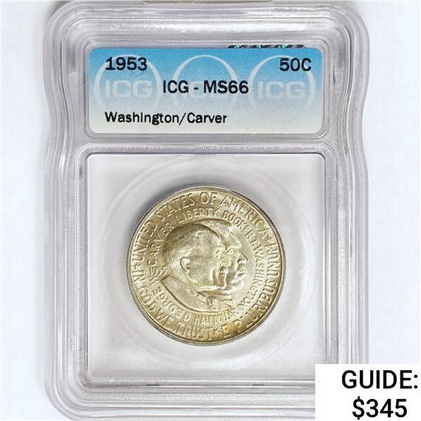 1953 Washington Carver Half Dollar ICG MS66
