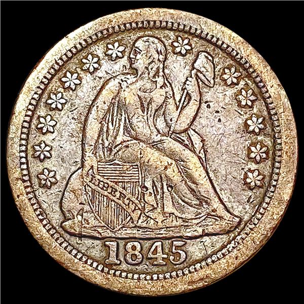 1845-O Seated Liberty Dime LIGHTLY CIRCULATED