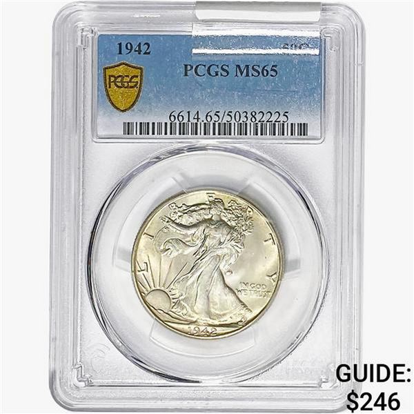 1942 Walking Liberty Half Dollar PCGS MS65