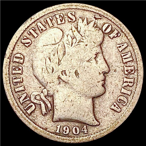 1904-S Barber Dime NICELY CIRCULATED