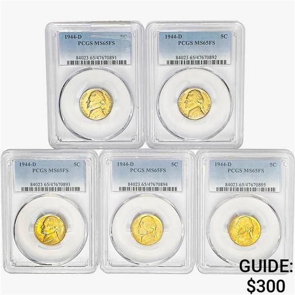 [5]1944-D Jefferson Nickel PCGS MS65 FS